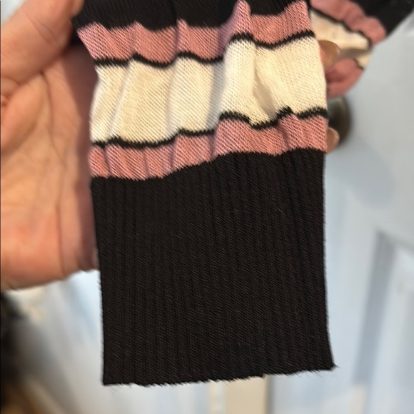 Striped Pink and Black Women's Sweater NWOT- lightweight - Picture 5 of 5
